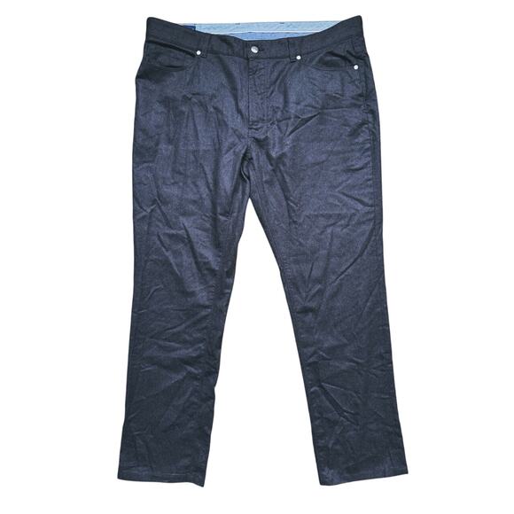 Peter Millar Virgin Wool 5-Pocket Pants Size 38x31 Charcoal Business Causal Work - Picture 2 of 7